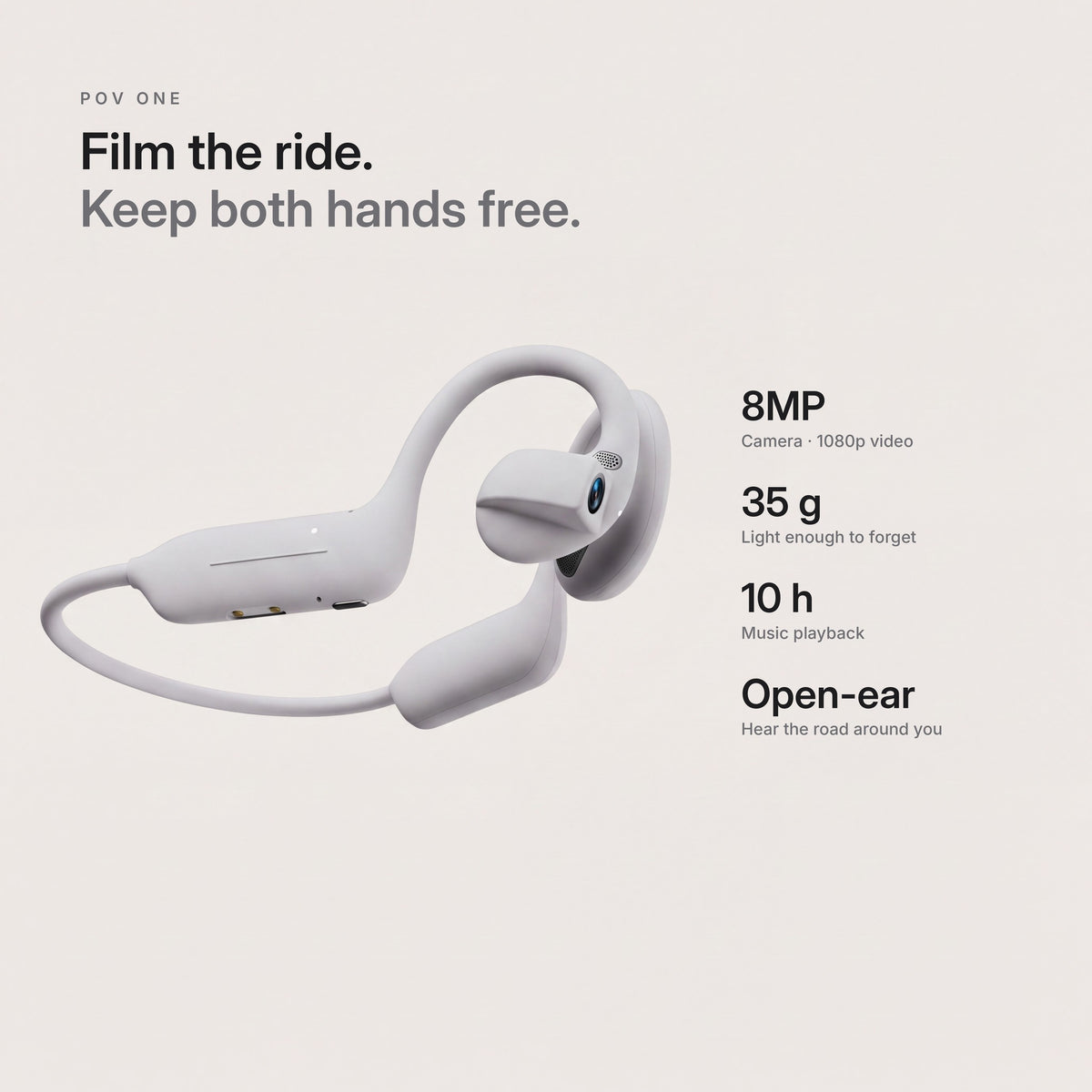 POV One — Open-Ear Camera Headphones